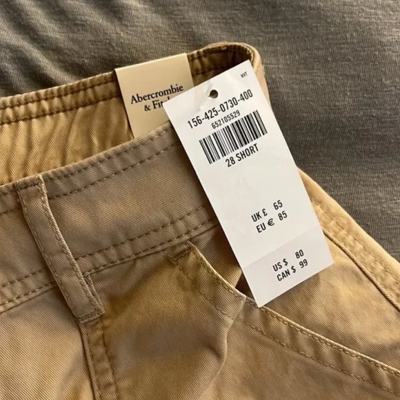 NEW Abercrombie & Fitch Relaxed Utility Pants in Tan - 28 Short - Picture 5 of 10